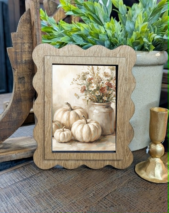 Cream Pumpkins Framed Art