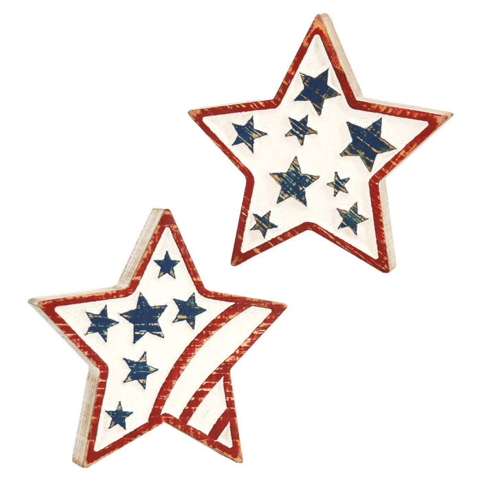 Americana Red White Blue Star Blocks