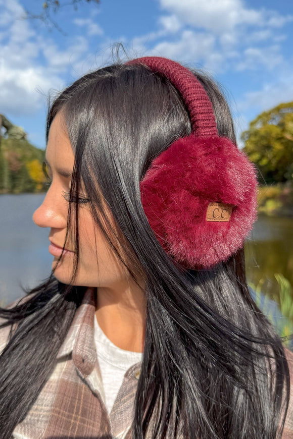 Faux Mink Fur Knitted Earmuffs