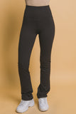 Black High Waisted Flare Leggings