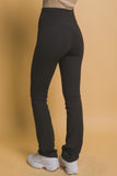 Black High Waisted Flare Leggings