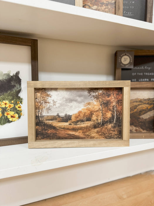 Vera Autumn Framed Wall Art - Dark Walnut Frame