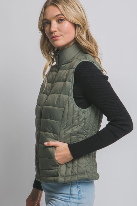 Evergreen Ultra Lightweight Padded Puffer Vest
