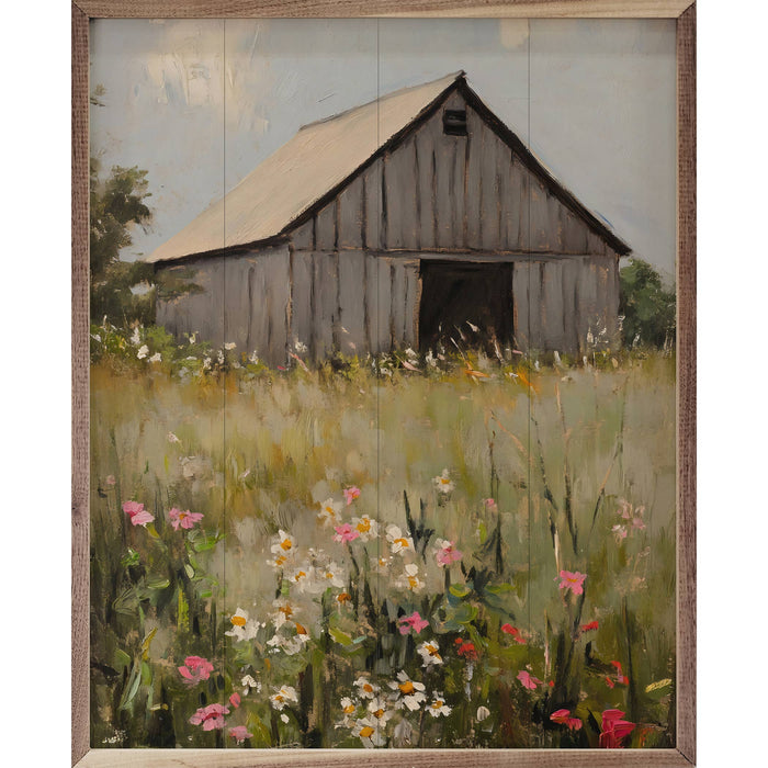 Old Floral Barn Framed Wall Art