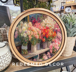 Flower Shop Wall Art 8" Round