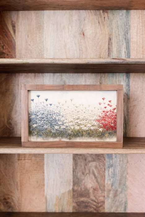 Americana Wildflowers Framed Wall Art 8x12"