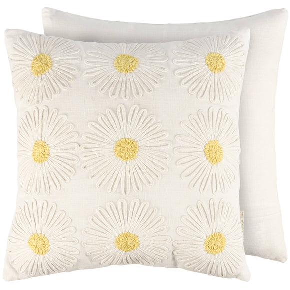 Crochet Daisies Pillow