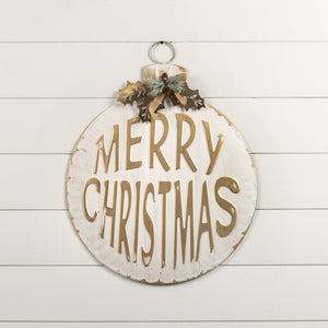 Gold & White Merry Christmas Sign STORE PICKUP ONLY