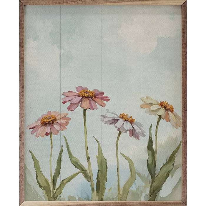 Field Of Zinnias Framed Wall Art