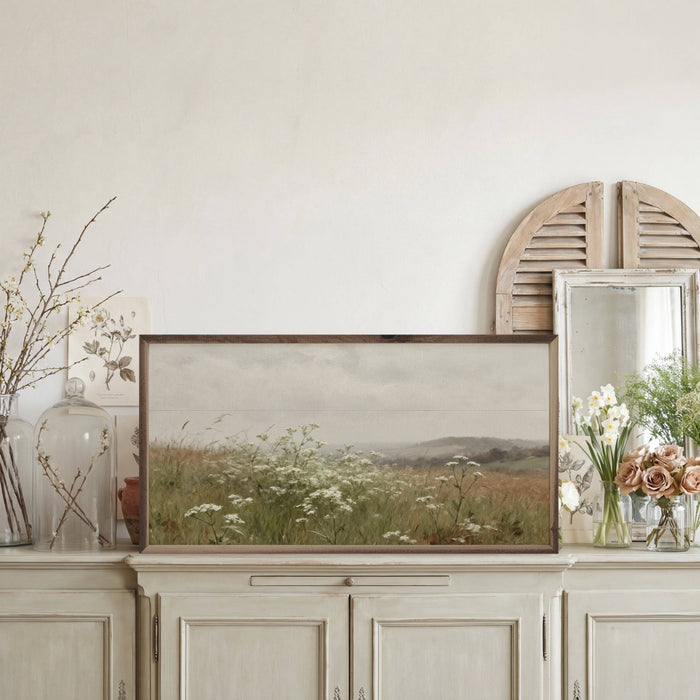 Queen Anne's Lace Field Framed Wall Art