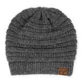 C.C. Fuzzy Lined Mixed Soft Yarn Beanie