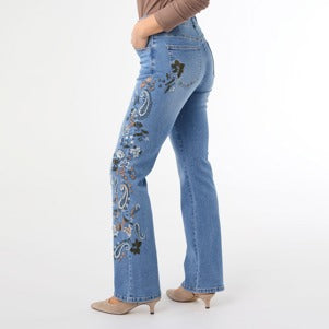 EverStretch Baby Bootcut Denim Jeans w/ Embroidery