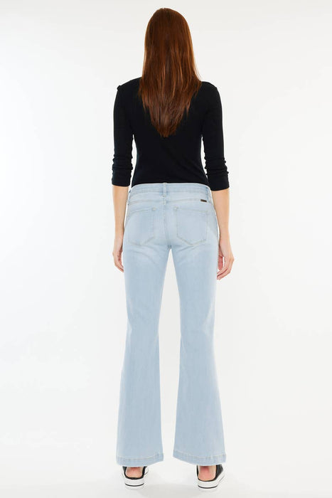 Petite Mid Rise Flare Jeans Kan Can