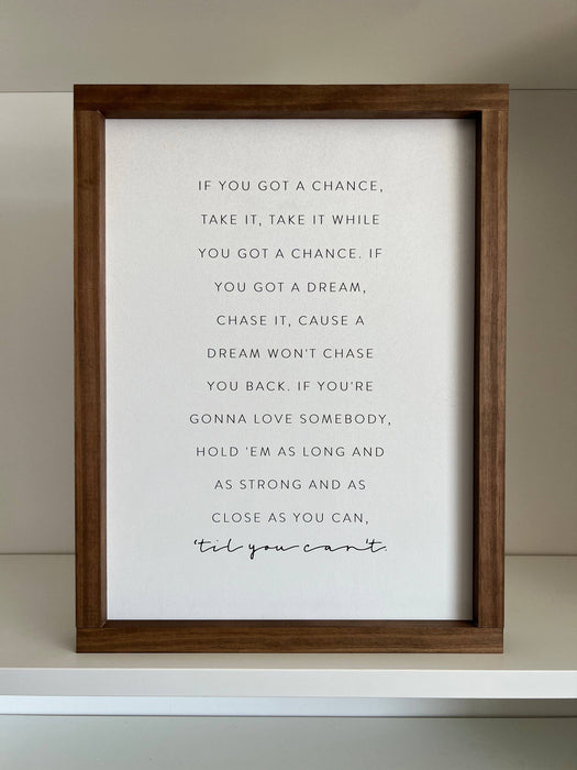 Till You Can't Framed Wall Sign 8x12"