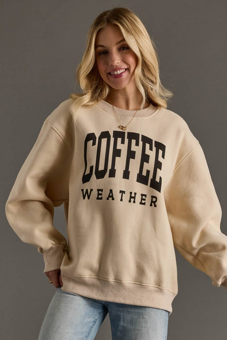 Tan Coffee Weather Sweatshirt