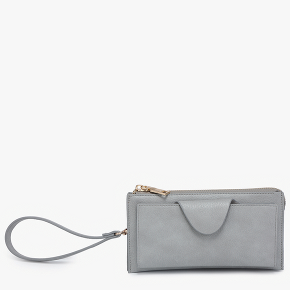 Kyla RFID Wallet w/ Snap Closure - Dusty Blue