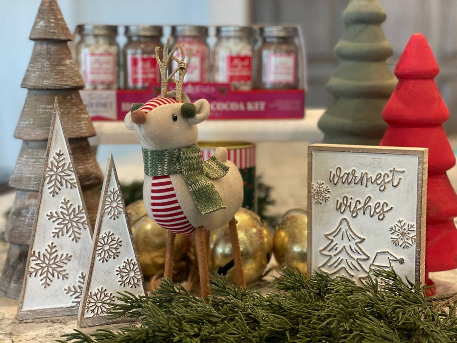 Warmest Wishes Carved Block Sign