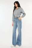 High Rise Flare Medium Wash Comfort Stretch