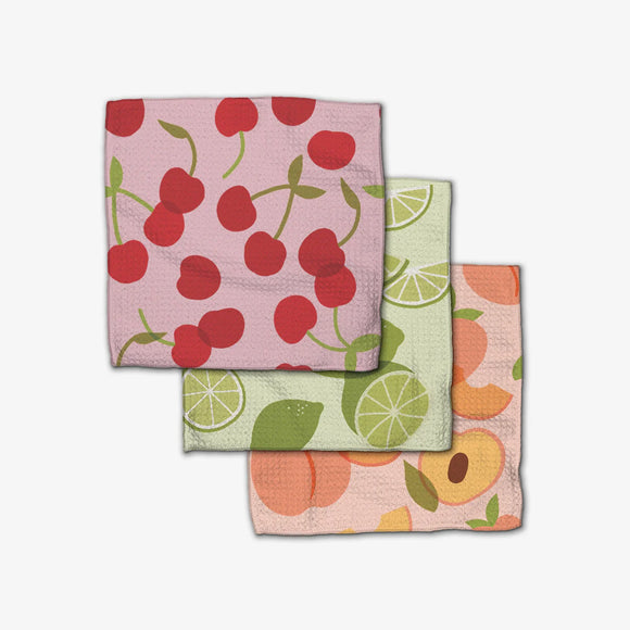 Fun Fruit | Geometry Dishcloth Set of 3