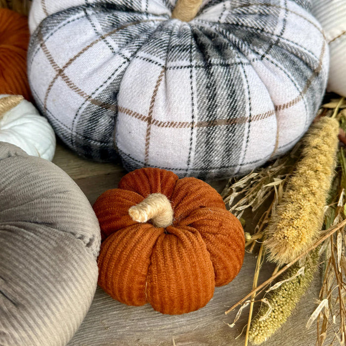 Small Rust Corduroy Pumpkin