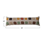 Granny Square Cotton Crocheted Lumbar Pillow
