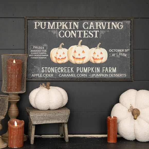 Pumpkin Carving Contest Metal Sign IN STORE PICKUP ONLY