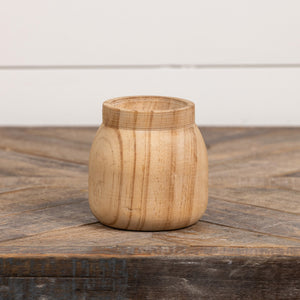 4" Natural Wood Vase