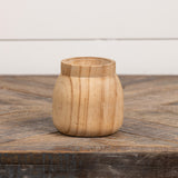 4" Natural Wood Vase