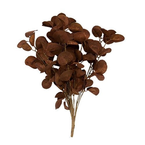 Brown Foamy Silver Dollar Leaf Spray