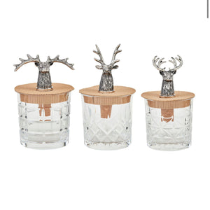 Deer Rocks Glass w/ Stopper Set