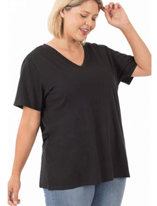 PLUS Boyfriend V-Neck Tee FINAL SALE
