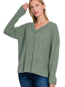 Ash Jade Brushed Lightweight Sweater Top