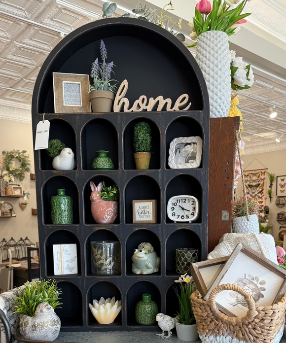 Black Arched Cubby Shelf | In Store Only