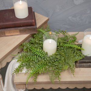 Mixed Fern Candle Ring