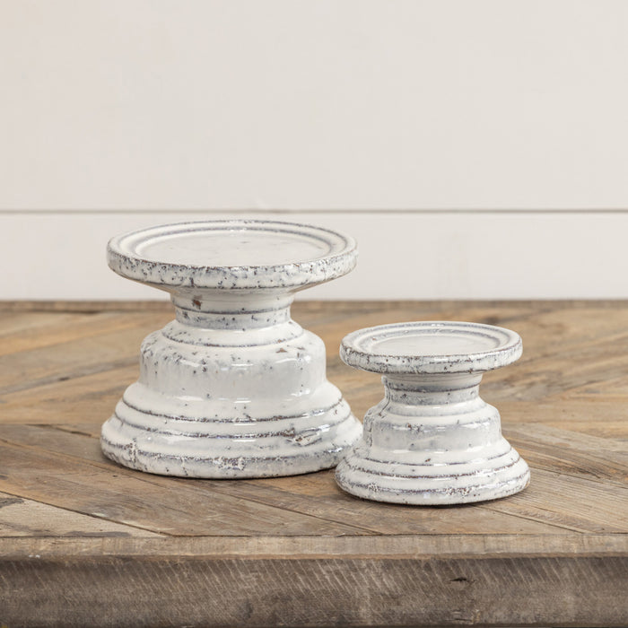 Cream Pillar Candle Stands Holders