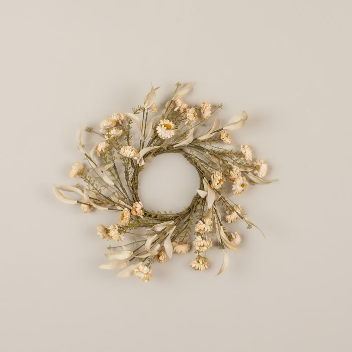 Cream Mini Daisy Candle Ring