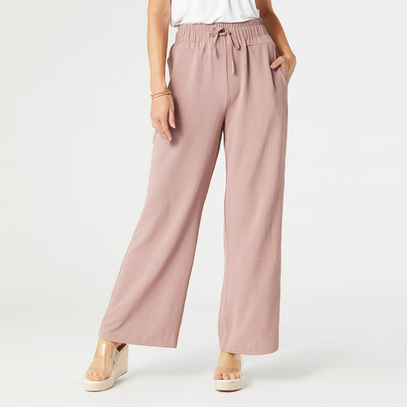 Daphne High Wasted Loose Pants - Dusty Plum