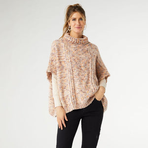 Bolton Confetti Turtleneck Poncho