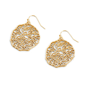 Filigree Stem Earrings - Gold