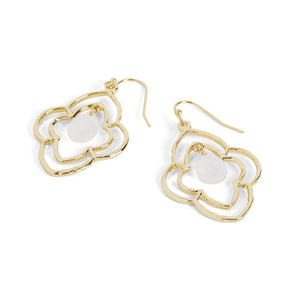 Quatrefoil Dangle Earrings - Silver