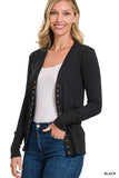 Snap Button Cardigan - Multiple Colors