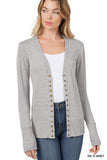 Snap Button Cardigan - Multiple Colors