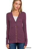 Snap Button Cardigan - Multiple Colors