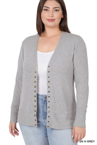 PLUS Snap Button Cardigan FINAL SALE