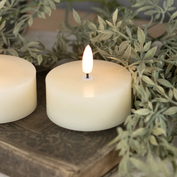 Oversized 3D Flame Cream Tealight Candle
