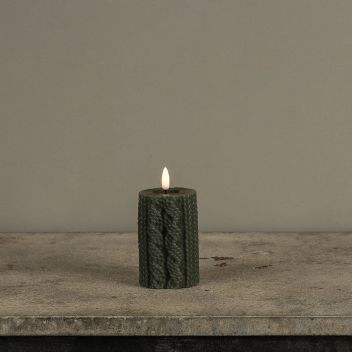 Dark Green Sweater Timer Candles