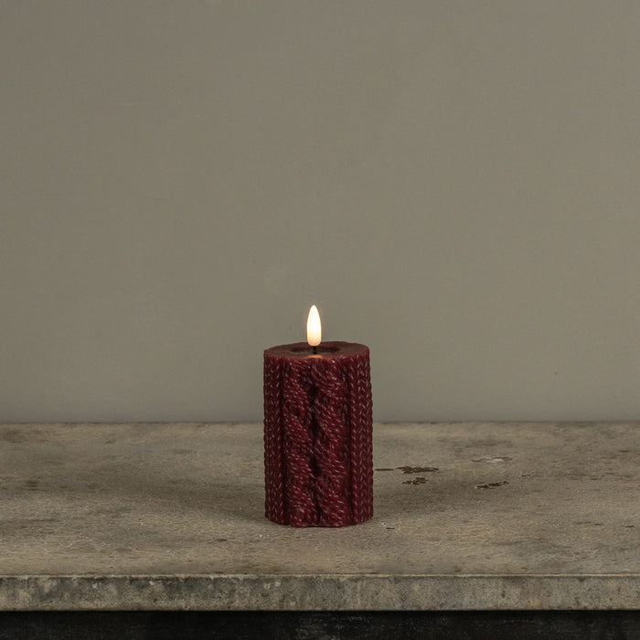 Burgundy Red Sweater Timer Candles