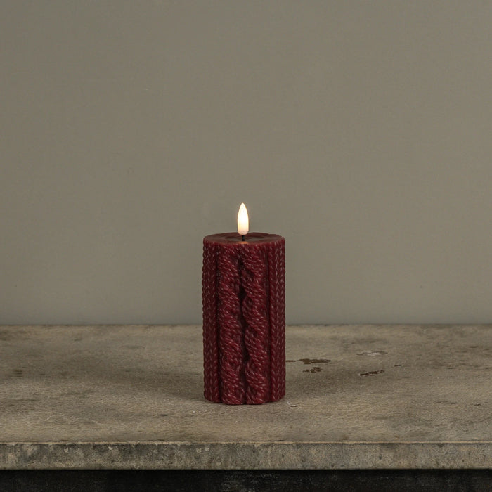 Burgundy Red Sweater Timer Candles