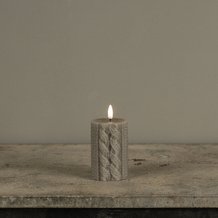 Taupe Sweater Timer Candles