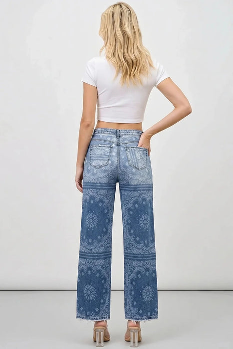 Bandana Mid Rise Straight Jean